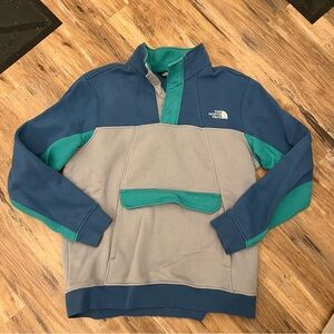 Mens the north face alphabet city retro fleece half zip pullover top sz XL gray